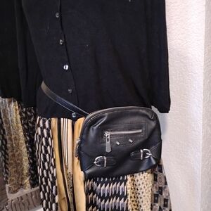 Circus Black Faux Leather Crossbody Waist Bag By Sam Edelman